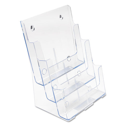 Image of deflecto® 3-Compartment Docuholder, Magazine Size, 9.5w X 6.25d X 12.63, Clear