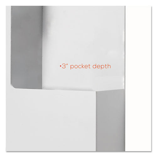 Image of deflecto® Suggestion Box Literature Holder with Locking Top, 13.75 x 3.63 x 13.94, Plastic, White