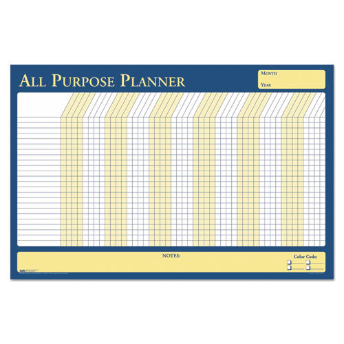 Image of House of Doolittle 100% Recycled All-Purpose/Vacation Planner, 12-Month Planning/Scheduling Calendar, 36" x 24", Multicolor Surface