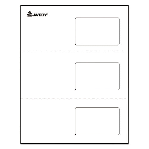 Image of Avery® Laminated Laser/inkjet Id Cards, 2 1/4 X 3 1/2, White, 30/box