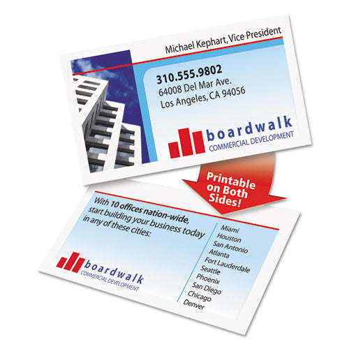 Image of Avery® Clean Edge Business Cards, Laser, 2 X 3.5, White, 400 Cards, 10 Cards/sheet, 40 Sheets/box