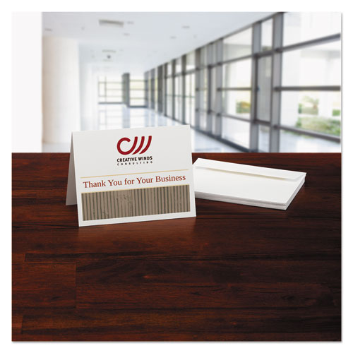 Image of Avery® Note Cards with Matching Envelopes, Laser, 80 lb, 4.25 x 5.5, Uncoated White, 60 Cards, 2 Cards/Sheet, 30 Sheets/Pack