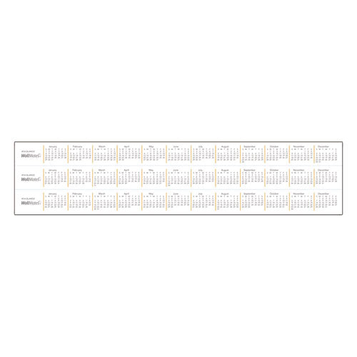 Image of AT-A-GLANCE® Wallmates Self-Adhesive Dry Erase Monthly Planning Surfaces, 24 X 18, White/gray/orange Sheets, Undated