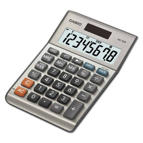 Image of Casio® Ms-80b Tax And Currency Calculator, 8-Digit Lcd