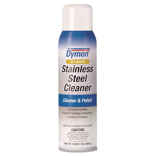 Image of Dymon® Stainless Steel Cleaner, 16 Oz Aerosol Spray, 12/carton
