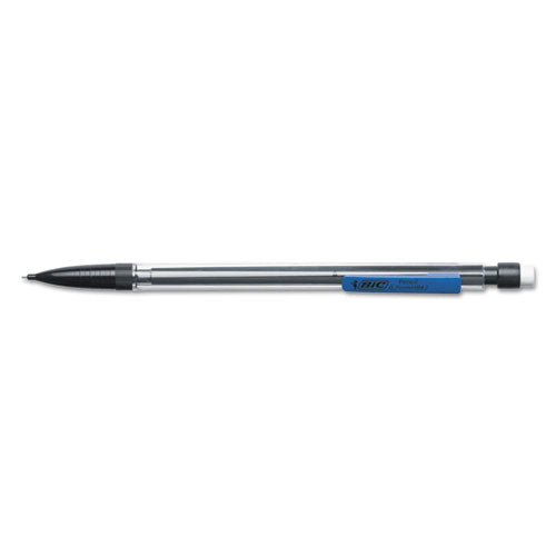 Image of BIC® Xtra Smooth Mechanical Pencils with Tube of Lead, 0.7 mm, HB (#2), Black Lead, Clear Barrel, Dozen