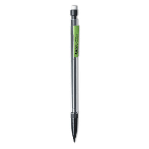 Image of BIC® Xtra Smooth Mechanical Pencils with Tube of Lead, 0.7 mm, HB (#2), Black Lead, Clear Barrel, Dozen