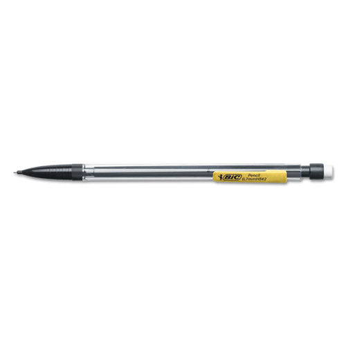 Image of BIC® Xtra Smooth Mechanical Pencils with Tube of Lead, 0.7 mm, HB (#2), Black Lead, Clear Barrel, Dozen