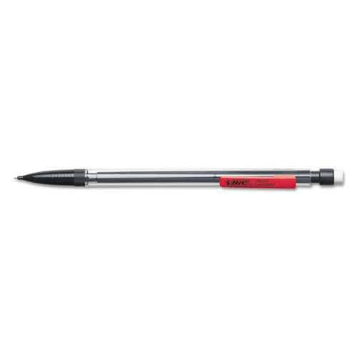 Image of BIC® Xtra Smooth Mechanical Pencils with Tube of Lead, 0.7 mm, HB (#2), Black Lead, Clear Barrel, Dozen
