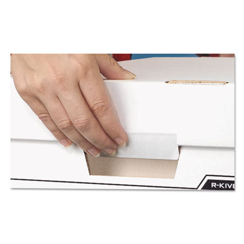 Image of Bankers Box® Binderbox Storage Boxes, Letter Files, 13.13" X 20.13" X 12.38", White/blue, 12/carton