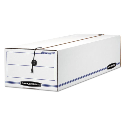 Image of Bankers Box® Liberty Check And Form Boxes, 9" X 24.25" X 7.5", White/blue, 12/carton