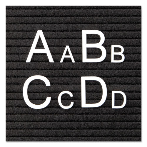 Image of Quartet® 4400 Series Character Set for Felt Surfaces, 1" Tall, White Characters, 300/Set