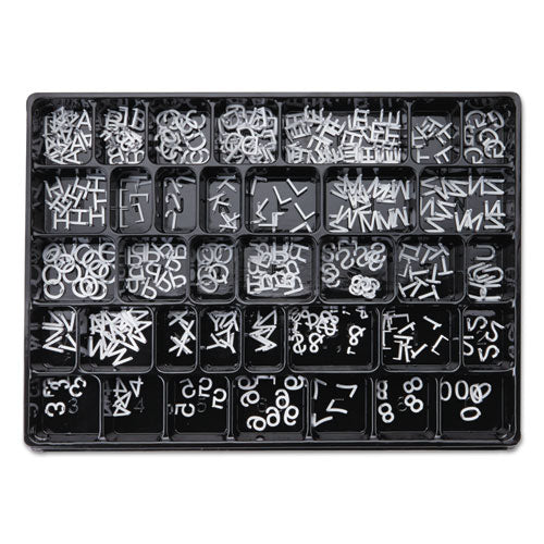 Image of Quartet® 4400 Series Character Set for Felt Surfaces, 1" Tall, White Characters, 300/Set