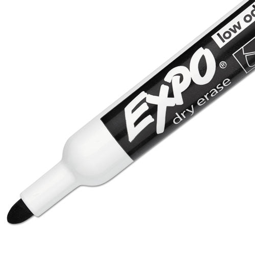 Image of EXPO® Low-Odor Dry-Erase Marker, Medium Bullet Tip, Black, Dozen