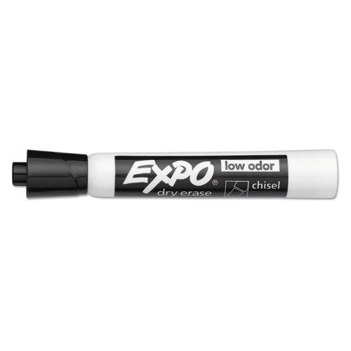 Image of EXPO® Low-Odor Dry-Erase Marker, Broad Chisel Tip, Black, Dozen