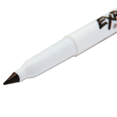 Image of EXPO® Low-Odor Dry-Erase Marker, Extra-Fine Bullet Tip, Black, 4/Pack