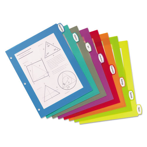 Image of Avery® Big Tab Ultralast Plastic Dividers, 8-Tab, 11 X 8.5, Assorted, 1 Set