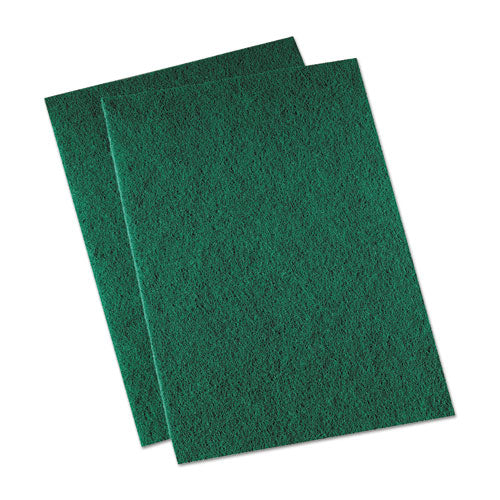 Image of Boardwalk® Medium-Duty Scouring Pad, 6 x 9, Green, 20/Carton