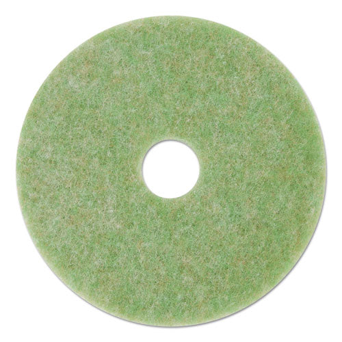 Image of 3M Low-Speed Topline Autoscrubber Floor Pads 5000, 20" Diameter, Green/amber, 5/carton