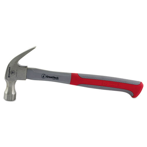 Image of Great Neck® 16 oz Claw Hammer with High-Visibility Orange Fiberglass Handle