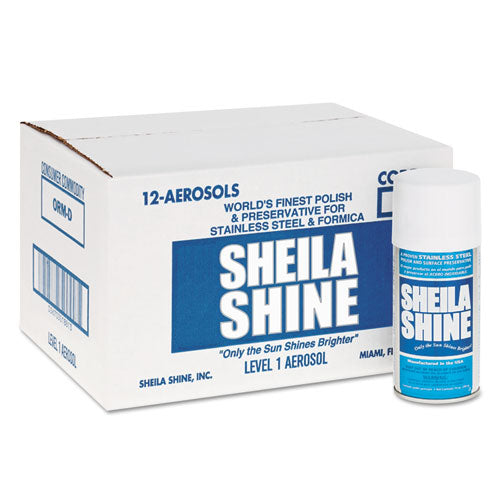 Image of Sheila Shine Stainless Steel Cleaner And Polish, 10 Oz Aerosol Spray, 12/carton