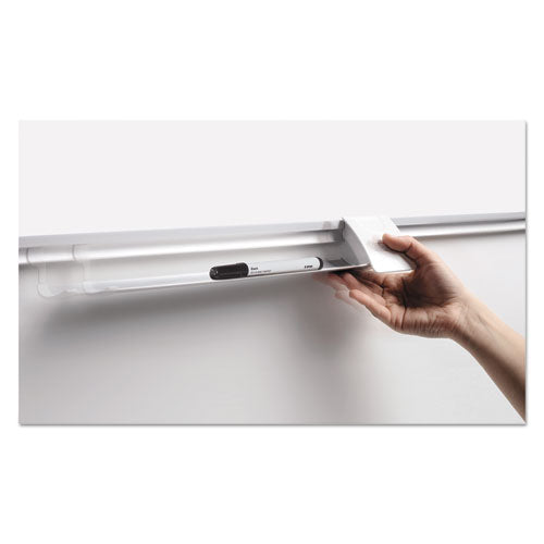 Image of MasterVision® Gridded Magnetic Porcelain Dry Erase Project Planning Board, 1" x 2" Cells, 72" x 48", White Surface, Satin Aluminum Frame