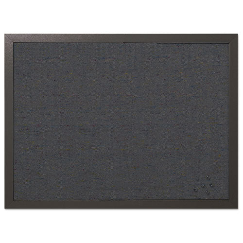 Image of MasterVision® Designer Fabric Bulletin Board, 24" x 18", Black Surface, Black Fiberboard (MDF) Frame