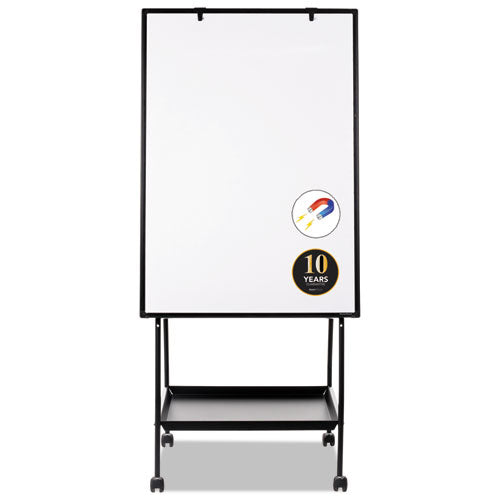 Image of MasterVision® Creation Station Magnetic Dry Erase Board, 29.5" x 74.88", White Surface, Black Metal Frame