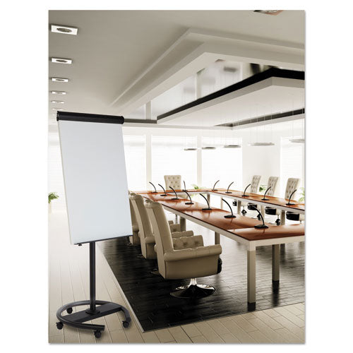 Image of MasterVision® 360 Multi-Use Mobile Magnetic Dry Erase Easel, 27" x 41", White Surface, Black Steel Frame