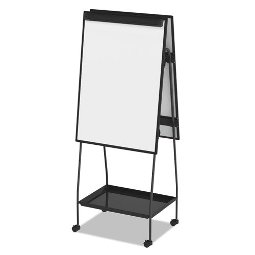 Image of MasterVision® Creation Station Dry Erase Board, 29.5" x 74.88", White Surface, Black Metal Frame