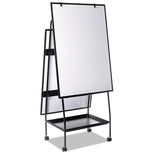 Image of MasterVision® Creation Station Dry Erase Board, 29.5" x 74.88", White Surface, Black Metal Frame