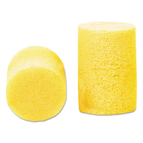 Image of 3M E-A-R Classic Earplugs, Pillow Paks, Cordless, PVC Foam, Yellow, 200 Pairs/Box