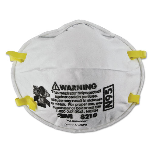 Image of 3M Lightweight Particulate Respirator 8210, N95, Standard Size, 20/Box