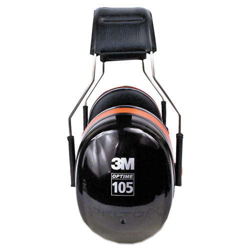 Image of 3M PELTOR OPTIME 105 High Performance Ear Muffs H10A, 30 dB NRR, Black/Red