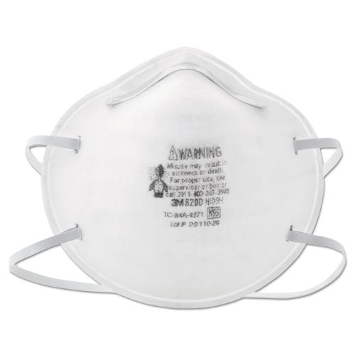 Image of 3M N95 Particle Respirator 8200 Mask, Standard Size, 20/Box