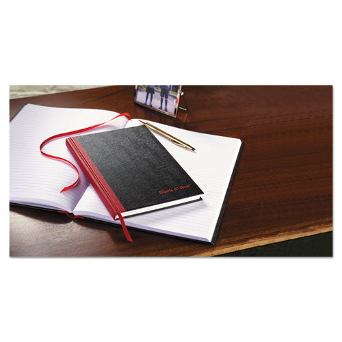 Image of Black n' Red Hardcover Casebound Notebooks, SCRIBZEE Compatible, 1-Subject, Wide/Legal Rule, Black/Red Cover, (96) 8.25 x 5.63 Sheets