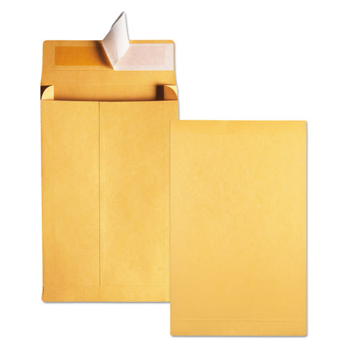 Image of Quality Park Redi-Strip Kraft Expansion Envelope, #10 1/2, Square Flap, Redi-Strip Adhesive Closure, 9 x 12, Brown Kraft, 25/Pack