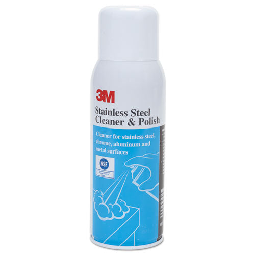 Image of 3M Stainless Steel Cleaner And Polish, Lime Scent, 10 Oz Aerosol Spray