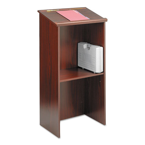 Image of Safco® Stand-Up Lectern, 23 X 15.75 X 46, Mahogany