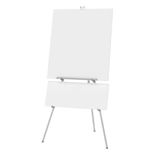 Image of Quartet® Aluminum Heavy-Duty Display Easel, 38" To 66" High, Aluminum, Silver