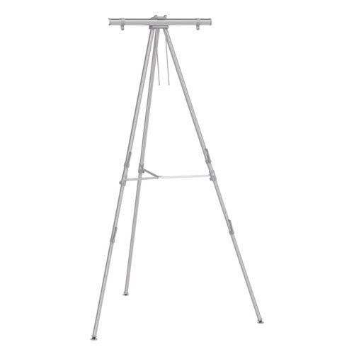 Image of Quartet® Aluminum Heavy-Duty Display Easel, 38" To 66" High, Aluminum, Silver