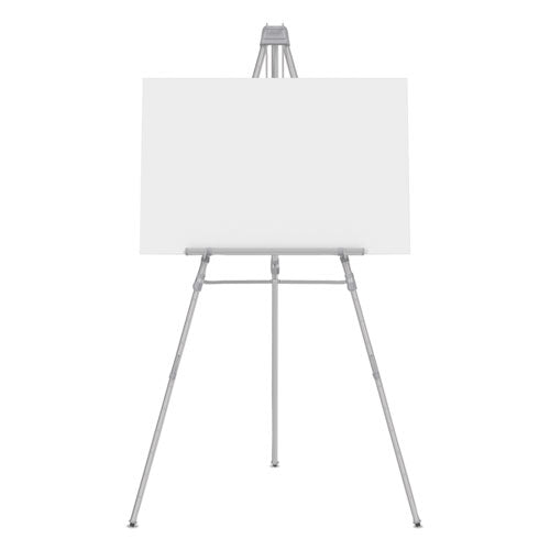 Image of Quartet® Aluminum Heavy-Duty Display Easel, 38" To 66" High, Aluminum, Silver