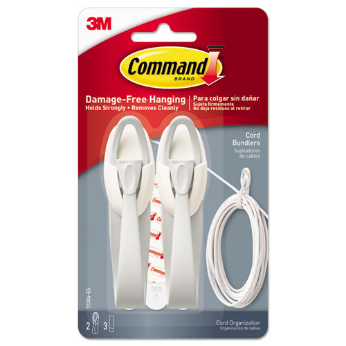 Image of Command Cable Bundler, White, 2/pack