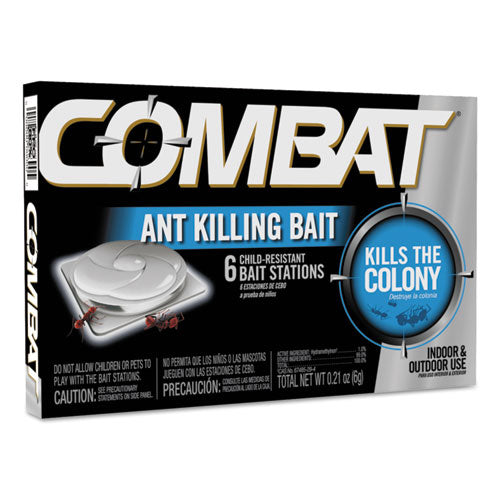 Image of Combat® Combat Ant Killing System, Child-Resistant, Kills Queen And Colony, 6/box