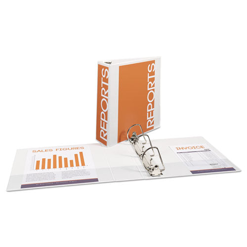 Image of Avery® Durable View Binder With Durahinge And Slant Rings, 3 Rings, 3" Capacity, 11 X 8.5, White