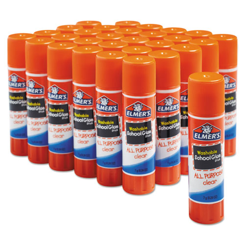 Image of Elmer's® WASHABLE SCHOOL GLUE STICKS, 0.21 OZ, APPLIES AND DRIES CLEAR, 8/PACK
