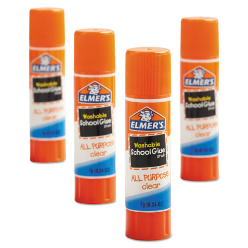 Image of Elmer's® WASHABLE SCHOOL GLUE STICKS, 0.21 OZ, APPLIES AND DRIES CLEAR, 8/PACK