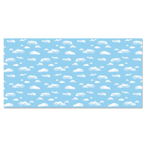 Image of Pacon® Fadeless Designs Bulletin Board Paper, Clouds, 50 ft x 48", Blue/White