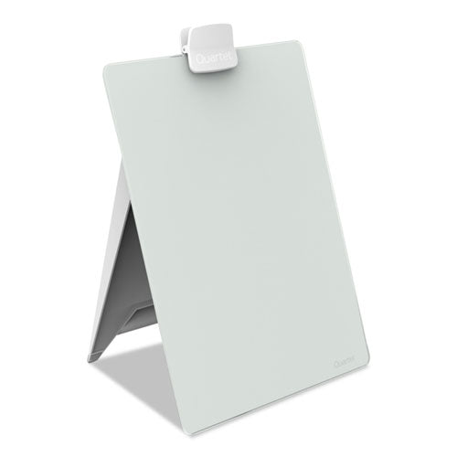 Image of Quartet® Glass Dry Erase Desktop Copy Holder, 20 Sheet Capacity, Glass/Plastic, White