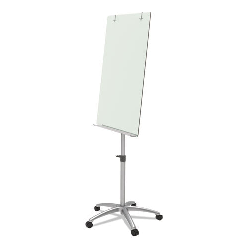 Image of Quartet® Infinity Glass Mobile Presentation Easel, 36" x 24", White Surface, Black/Gray Metal/Plastic Frame